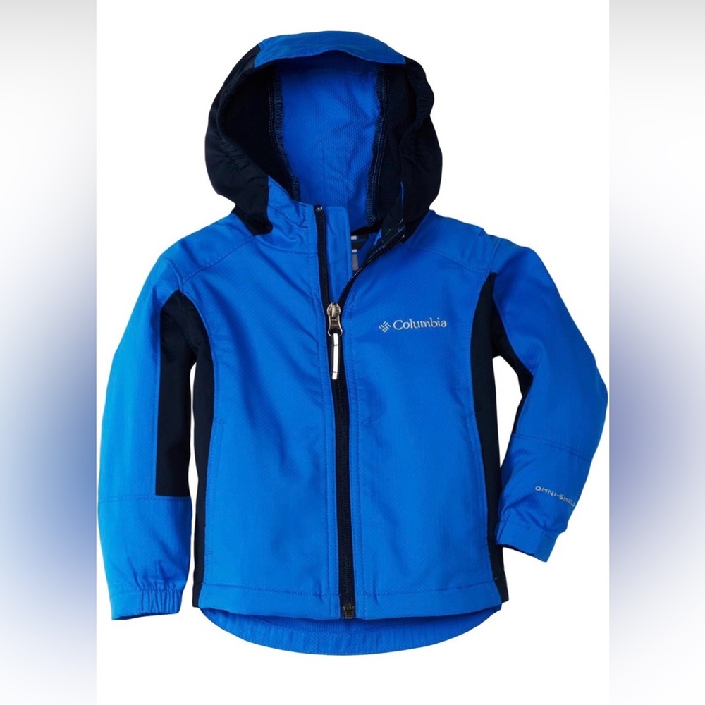 Columbia Splash Flash II Hooded Softshell Blue Jacket Size 2T Toddler Rain Coat